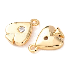 Pendentifs avec zircon cubiques à micro-pavés en laiton&nbsp;KK-A284-08G