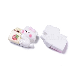Undurchsichtige süße Tierharz Decoden Cabochons&nbsp;RESI-B024-02D