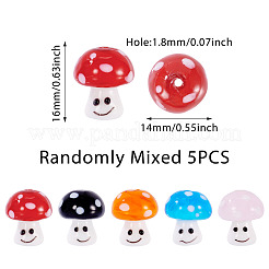 5 Stück handgefertigte Bunte Malerei-Perlen&nbsp;LAMP-TA0001-96