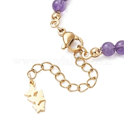 Herzförmige Edelsteinperlenarmbänder&nbsp;BJEW-JB13297