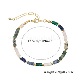 Heishi-Perlenarmbänder aus natürlichen und synthetischen Steinen mit Endketten aus Edelstahl 304 für Damen&nbsp;YZ9262