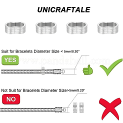 60 Stück 201 Edelstahl Schiebe-Charms/Schiebeperlen&nbsp;STAS-UN0059-39