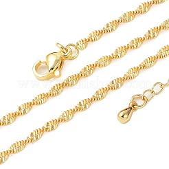 Colliers en laiton avec chaînes de Singapour pour femmes&nbsp;NJEW-D302-36G