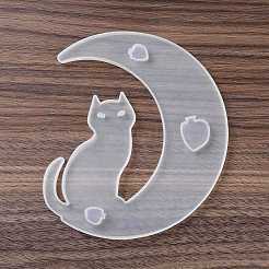 Stampi in silicone fai da te animale sulla falce di luna ciondolo grande&nbsp;LS-DIY-F125-03