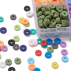 105g 15 Farben handgemachte Polymertonperlen&nbsp;CLAY-YW0001-43