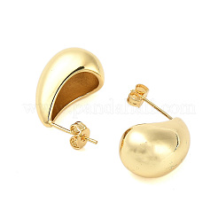 Ohrstecker aus Messing in Tropfenform für Damen&nbsp;EJEW-B053-02G