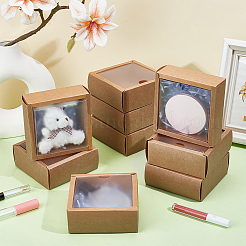 Boîtes cadeaux de rangement en papier carrées pliables&nbsp;LS-CON-WH0110-42C-03