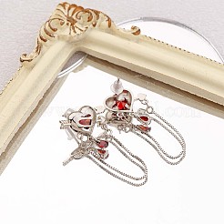 Cuore di strass siam con orecchini pendenti a forma di freccia&nbsp;JE1030A