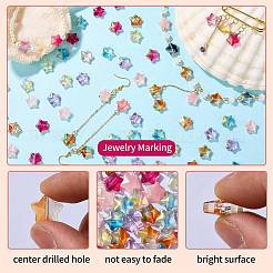 100 perles de verre artisanales de couleur dégradée&nbsp;DIY-SZ0010-51B