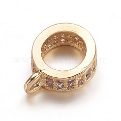 In ottone micro pavé di tubi in zirconia cubica&nbsp;X-ZIRC-K070-44G
