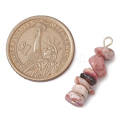 Pendenti con perline di quarzo rosa naturale di colore sfumato&nbsp;PALLOY-JF02795-04