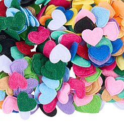 300 Stück 15 Farben Filz Herz Ornament Zubehör&nbsp;DIY-CP0012-88