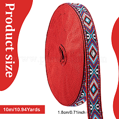Polyesterband mit Rautenstickerei im ethnischen Stil&nbsp;OCOR-WH0078-237-1
