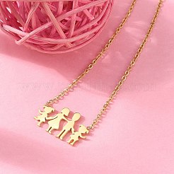Colliers pendentifs familiaux en acier inoxydable 304 pour femmes&nbsp;NJEW-A045-11G