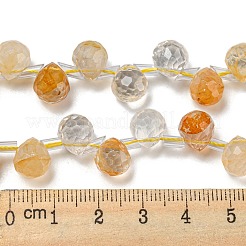 Natürlicher gelber hämatoider Quarz/goldene Heilerquarz-Perlenstränge&nbsp;G-H297-B17-02