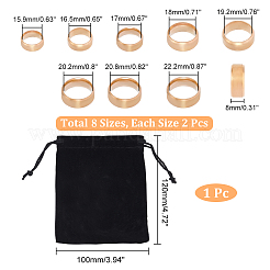 Ensemble de bagues unies en acier inoxydable pour femmes&nbsp;RJEW-UN0002-69