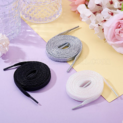 3 paire de lacets en polyester bicolore&nbsp;AJEW-TA0002-36A