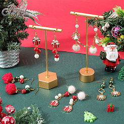 Weihnachtsmotiv DIY-Sets zur Herstellung von Ohrringen mit Anhängern aus Faser und Emaille&nbsp;DIY-SC0028-32