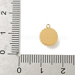 Natürliche Tigerauge halbrunde Charms&nbsp;STAS-P394-07G-04