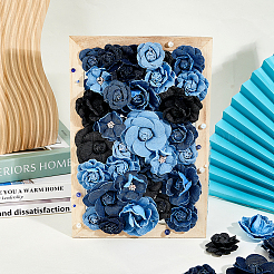 16 Stück 8 Stile Denim-Stoff & Nylon-Blumen&nbsp;DIY-FH0007-88