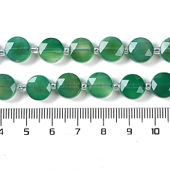 Natürliche grüne Onyx Achat (gefärbt und erhitzt) Perlen Stränge&nbsp;G-N342-05