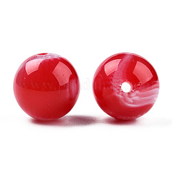 Harz perlen, Nachahmung Edelstein, Runde, rot, 20 mm, Bohrung: 2 mm