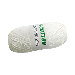 9-fädiges gekämmtes Baumwollgarn, zum Weben, Stricken & Häkeln, weiß, 1~1.5 mm, 100g/Strang, 2 Stränge/Box