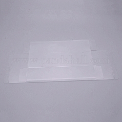 Scatola in pvc trasparente, confezione regalo di caramelle, per scatola di imballaggio baby shower festa di nozze, rettangolo, chiaro, 5.2x11.2x20.2cm