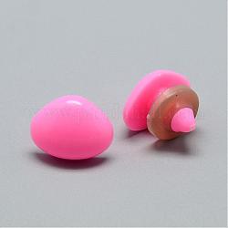 Носовые пластиковые куклы, безопасные носы, розовый жемчуг, 13x18 мм, штифты : 6 мм