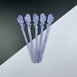 Палочки для волос из ацетата целлюлозы (смола) в форме тюльпана, старинные декоративные аксессуары для волос для женщин и девочек, средний грифельно-синий, 180 мм