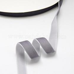 1 inch Single Face Velvet Ribbon, Gray, 1 inch(25.4mm), about 25yards/roll(22.86m/roll)