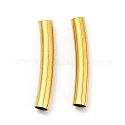 304 Edelstahl Rohr Perlen, gebogenes Rohr, golden, 15x2.5 mm, Bohrung: 2 mm
