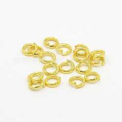 Brass Jump rings, Cadmium Free & Nickel Free, Open Jump Rings, Golden, 18 Gauge, 5x1mm, Inner Diameter: 3mm, about 7140pcs/500g