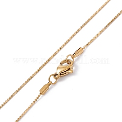 Placcatura ionica (ip) 304 collana a catena a serpentina in acciaio inossidabile per uomo donna, oro, 15.75 pollice (40 cm)