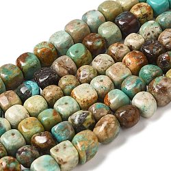 Fili di perline turchese naturale, pepite, pietra burrattata, 6~7.5x6~7.5x5.5~7mm, Foro: 0.6 mm, circa 68pcs/filo, 15.87'' (40.3 cm)