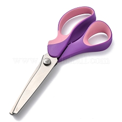 201 ножницы из нержавеющей стали, зубчатые ножницы с зубчатыми краями, с пластиковой ручкой, для шитья, шитье, фиолетовые, 230x88x21 мм