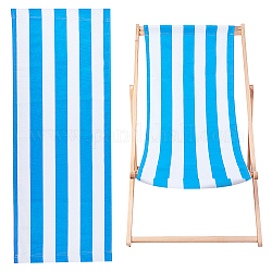 Tessuto in tela con motivo a righe, per la sostituzione degli accessori decorativi per sedie sospese da spiaggia, blu royal, 115x43x0.15cm