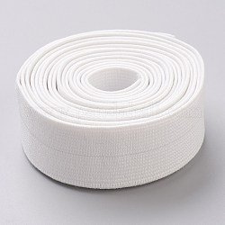 (Liquidation de vente défectueuse: jaunissement), bande de caoutchouc élastique plate, blanc, 25mm, environ 5.46 yards (5m)/paquet