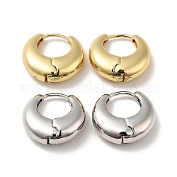 Толстые серьги-кольца из латуни с покрытием стойки для мужчин и женщин, разноцветные, 17x18x6 мм, штифты : 0.8 мм