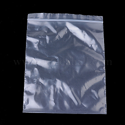 Reißverschlusstaschen aus Kunststoff, wiederverschließbare Verpackungsbeutel, Top-Dichtung, selbstdichtender Beutel, Rechteck, Transparent, 15x10x0.012 cm, einseitige Dicke: 2.3 mil (0.06 mm)