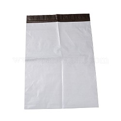 Sacs à fermeture à glissière de plastique rectangle, sacs d'emballage refermables, sac auto-scellant, blanc, 44x36 cm