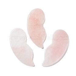Natural Rose Quartz Gua Sha Boards, Scraping Massage Tools, Gua Sha Facial Tools, Wing, 89.5x36.5x5.4mm