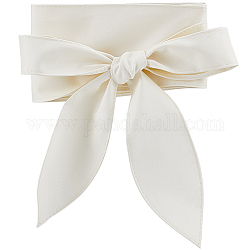 Cintura a catena avvolgente in similpelle, cintura in vita senza fibbia per soprabito a camicia, bianco floreale, 96-1/8 pollice (244 cm)