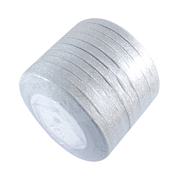 グリッターメタリックリボン  ラメリボン  銀のメタリックコード  バレンタインデーのギフトボックスパッケージ  銀  1インチ（25mm）  25ヤード/ロール（22.86メートル/ロール）  5のロール/グループ  125ヤード/グループ（114.3メートル/グループ）