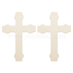 Piezas de madera sin terminar, recortes de madera, patrón de cruz, 25x16.8x0.3 cm