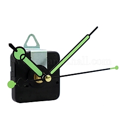 Пластиковый часовой механизм с длинным валом, с алюминиевой стрелкой, зелёные, 56x56x35 мм, указатель: 60~150x7~15x1.5~7 мм, отверстие : 3.3~5.5 мм