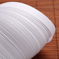 Bandes de papier quilling, blanc, 530x10mm, à propos 120strips / sac