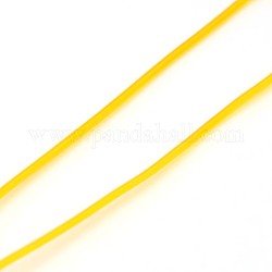 Filo di cristallo elastico coreano, corde per gioielli, stringa del braccialetto elastico, tondo, oro, 0.8mm, circa 1093.61 iarde (1000 m)/rotolo