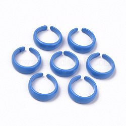 Manschettenringe aus lackierter Legierung, offene Ringe, cadmiumfrei und bleifrei, königsblau, Innendurchmesser: 10.5 mm