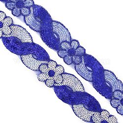 Nastri in poliestere a 8 forma, con paillettes, blu, 1-5/8 pollice (40 mm), circa 14.76 iarde (13.5 m)/fascio